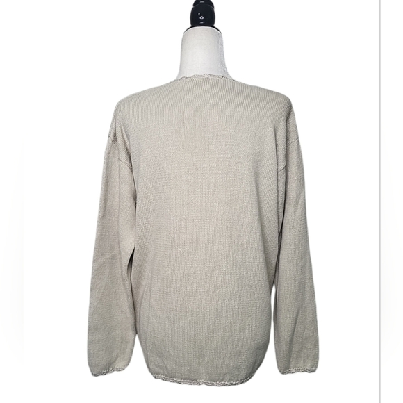 Vintage Tradition Women's Sweater Size L Pullover Embroidered Knit Beige - Picture 6 of 7
